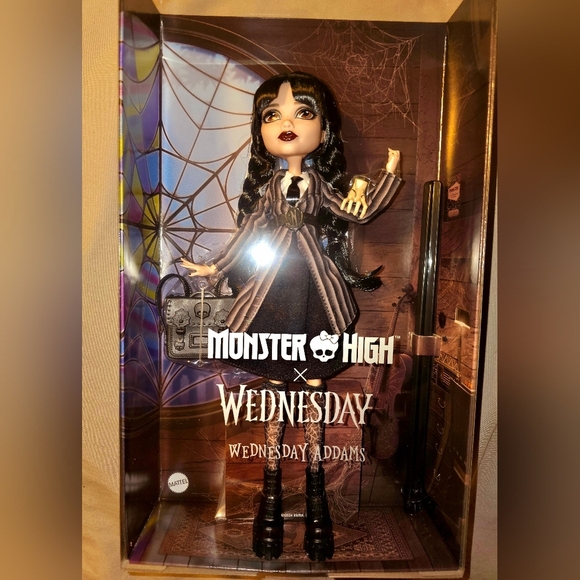 Wednesday Addams & Pet Thing Monster High Doll NEW SEALED HTF - Picture 2 of 4